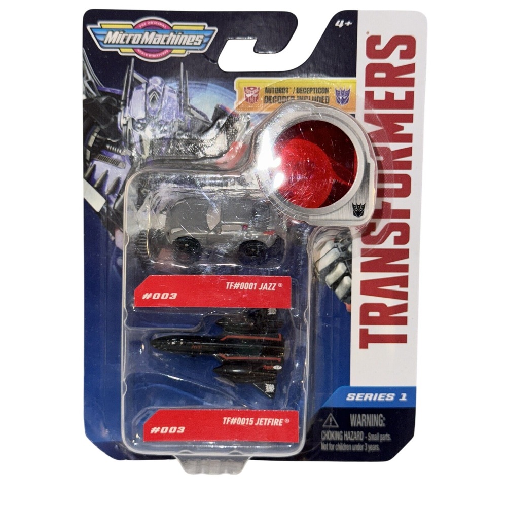 Micro Machines Transformers Series 1 Jazz and Jetfire 2-Pack #003 with Decoder